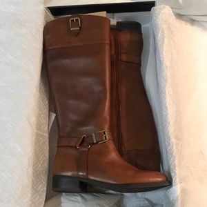 INC cognac boots